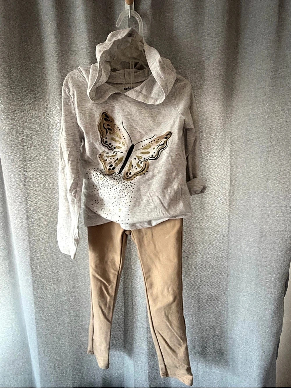 Gap Pants 5Y/ Carter's Girls Size 6/6X Butterfly Hoodie Set NWT